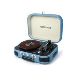 Muse MT-201BTB Πικάπ Βαλιτσάκι με Προενίσχυση Bluetooth & USB Light Blue