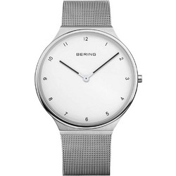 Bering Ultra Slim Ανδρικό Ρολόι με Ασημί Μεταλλικό Μπρασελέ 18440-004