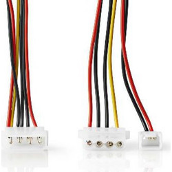 Nedis CCGP74030VA015 Καλώδιο Τροφοδοσίας 4-Pin Molex Male to 4-Pin Molex Female & 3-Pin Molex Female 0.15m Multicolor