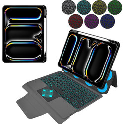 Techsuit KeyTab Pro with RGB Wireless Keyboard Pen Black (iPad Pro 11" 2024)