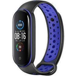 Beline Design Λουράκι Σιλικόνης Black / Blue (Xiaomi Smart Band 5 / 6 / 7)