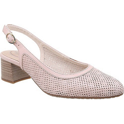 Tamaris Γόβες Slingback Δερμάτινες με Χοντρό Χαμηλό Τακούνι Nude 8-89501-42-598