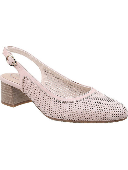 Tamaris Γόβες Slingback Δερμάτινες με Χοντρό Χαμηλό Τακούνι Nude 8-89501-42-598