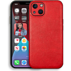 Bodycell Prestige Leather Back Cover Red (iPhone 14)
