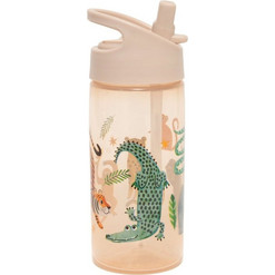 Petit Monkey Upside Down Animals Παιδικό Παγούρι Πλαστικό BPA Free Εκρού 380ml