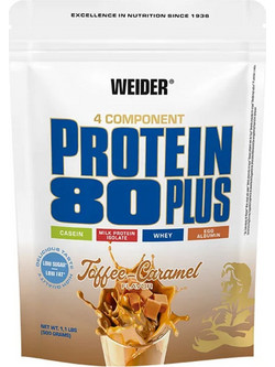 Weider Protein 80 Plus Toffee Caramel Πρωτεΐνη Γράμμωσης 500gr