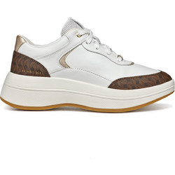 Geox Spherica Γυναικεία Sneakers Λευκά Σοκολατί D46WTD08504C0356