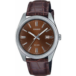 Casio Standard Ανδρικό Ρολόι με Καφέ Δερμάτινο Λουράκι MTP-1302PL-5AVEF