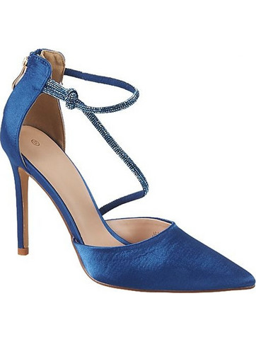 Elenross Γόβες με Τακούνι Στιλέτο & Στρας Royal Blue GS09125W-BLU