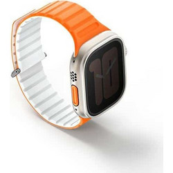 Uniq Revix Evo Reversible Λουράκι Σιλικόνης Orange / White (Apple Watch 42 / 44 / 45mm)