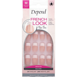 Depend French Look Pink Square Tips Νυχιών Γαλλικού 24τμχ