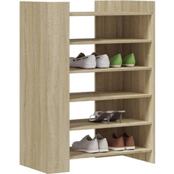 vidaXL Παπουτσοθήκη Ξύλινη Sonoma M74.5xΠ37.5xY100cm 848432