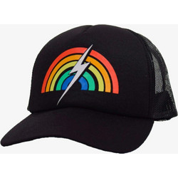 Lightning Bolt Rainbow Ανδρικό Καπέλο Jockey με Δίχτυ Snapback Υφασμάτινο Μαύρο 99AMA010-K01