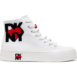 DKNY Louisa Γυναικεία Sneakers Μποτάκια Λευκά K2478753-0091