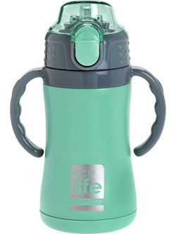 Ecolife Παιδικό Παγούρι Θερμός Ανοξείδωτο BPA Free Πράσινο Mint 300ml