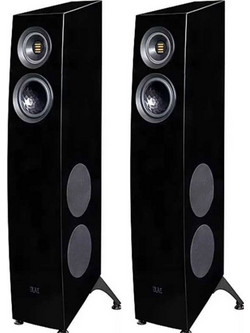 Elac Concentro S 507 Ζεύγος Ηχείων Hi-Fi Δαπέδου 300W 4 Δρόμων Black High Gloss