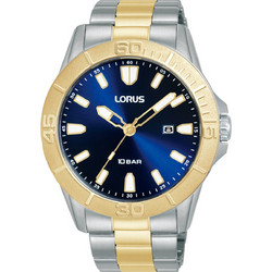Lorus Ανδρικό Ρολόι με Ασημί Χρυσό Μεταλλικό Μπρασελέ RH946QX9