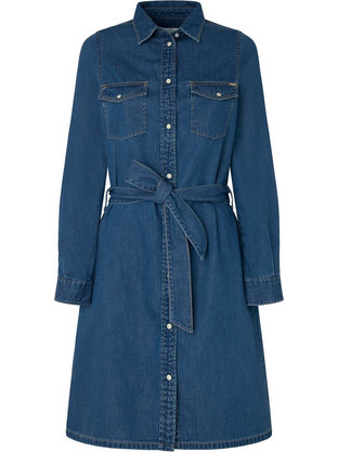 Pepe Jeans Mini Καθημερινό Φόρεμα Σεμιζιέ Τζιν Navy Μπλε PL953581HT8-000
