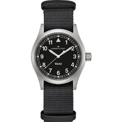 Hamilton Khaki Field Ανδρικό Ρολόι με Μαύρο Υφασμάτινο Λουράκι H69401430