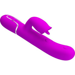 Pretty Love Rabbit Vibrator with Licking Δονητής Rabbit Φούξια