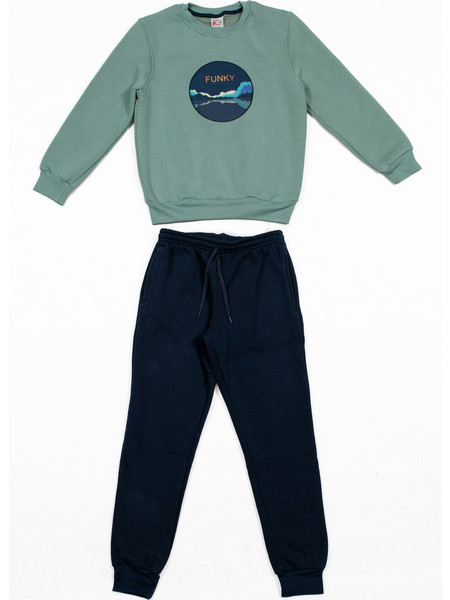 Funky Παιδικό Σετ Φόρμας Πετρόλ Navy Μπλε 225-117161-2