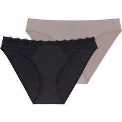 Dorina Aidan Γυναικεία Slip με Δαντέλα 2Pack FXBF0014ME020-2X0325