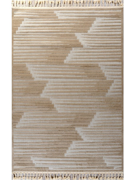 Tzikas Carpets Tenerife Χαλί Ορθογώνιο Καλοκαιρινό Γιούτα 133x190cm Μαύρο Χρυσό