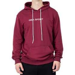 GSA Sport Logo Hoodie Μπορντό Ανδρικό Αθλητικό Φούτερ με Κουκούλα Μπορντό 28-1404