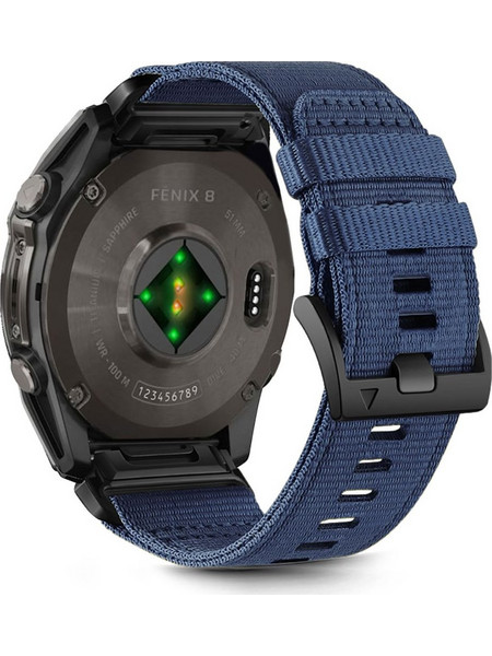 Tech-Protect Nylon Classic Λουράκι Υφασμάτινο Navy Blue (Garmin Fenix 5 / 6 / 6 Pro / 7 / 8 / Ε 47mm)