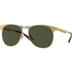 Persol PO1016S 515/31 Ανδρικά Γυαλιά Ηλίου Aviator Μεταλλικά Χρυσά με Πράσινο Φακό