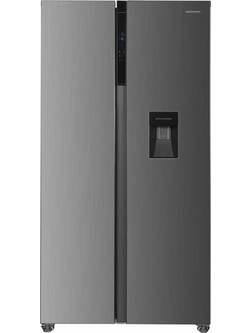 Heinner HSBS-H439NFXWDE++ Ψυγείο Ντουλάπα 439lt Full No Frost Υ176.5xΠ90xΒ59.5cm Inox