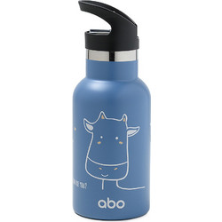 Abo Hello! Cow Are You Παιδικό Παγούρι Θερμός Ανοξείδωτο BPA Free Γαλάζιο 350ml