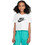 Nike Παιδικό Crop Top Κοντομάνικο Λευκό FZ5548-100