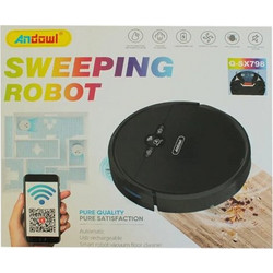 Andowl Q-SX798 Σκούπα Ρομπότ για Σκούπισμα & Σφουγγάρισμα με Χαρτογράφηση και Wi-Fi Black