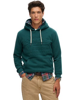 Superdry D2 Ovin Ανδρική Ζακέτα Φούτερ με Κουκούλα και Φερμουάρ Πετρόλ M2013696A-A7J