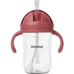 Mininor Εκπαιδευτικό Ποτηράκι με Καλαμάκι Rhubarb 330ml