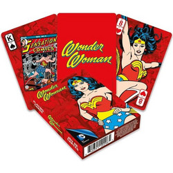 Aquarius DC Comics Wonder Woman Τράπουλα Πλαστικοποιημένη Κόκκινη NMR52296