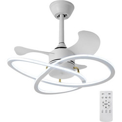 Powertech HLL-0175 Ανεμιστήρας Οροφής 60cm 96W με Φως & Τηλεχειριστήριο Λευκός
