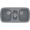 Sanitec Classic 303 Επικαθήμενος Νεροχύτης Γρανίτη Ματ Metallic Silver 96x51cm