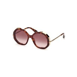 Max Mara MM0094-52F Γυναικεία Γυαλιά Ηλίου Στρογγυλά Χρυσά με Καφέ Φακό