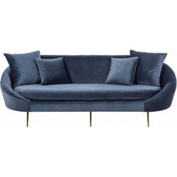 Avant Garde Inverness Τριθέσιος Καναπές Βελούδινος Μπλε 200x75x97cm 28995-103695
