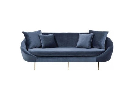 Avant Garde Inverness Τριθέσιος Καναπές Βελούδινος Μπλε 200x75x97cm 28995-103695