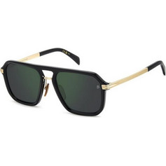 David Beckham DB7136/S 2M2/MT Ανδρικά Γυαλιά Ηλίου Aviator Μαύρο Χρυσό με Πράσινο Φακό