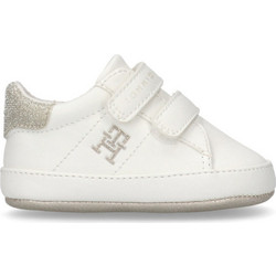 Tommy Hilfiger Βρεφικά Sneakers Αγκαλιάς Άσπρο Χρυσό T0A9-33722-1528 X024