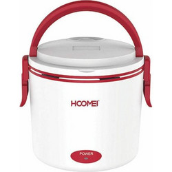 Hoomei Ηλεκτρικό Δοχείο Φαγητού Πλαστικό 700ml Λευκό Κόκκινο