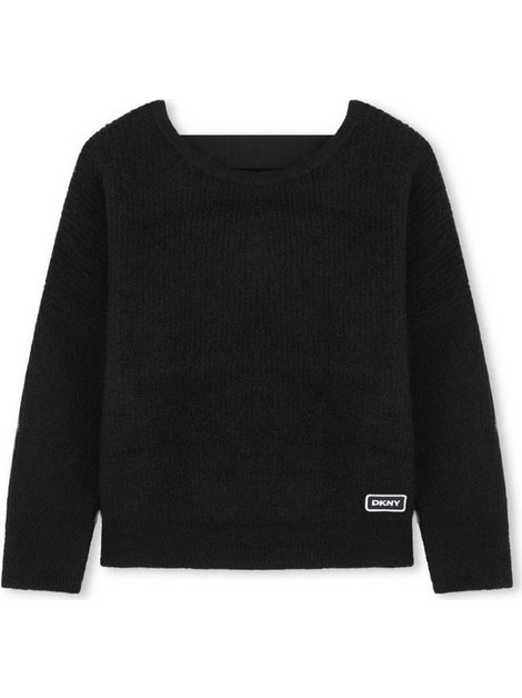 DKNY Παιδικό Πουλόβερ Μακρυμάνικο Μαύρο D60240-09B