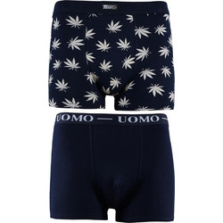 Uomo Ανδρικά Μποξεράκια Σετ 2Pack Navy Μπλε FY1621-6085