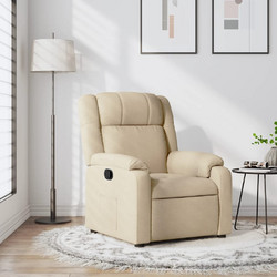 vidaXL Πολυθρόνα με Υποπόδιο Ανακλινόμενη Nude 373545