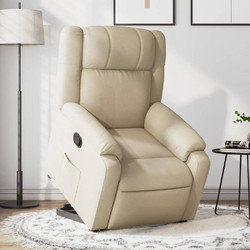 vidaXL Πολυθρόνα με Υποπόδιο Ανακλινόμενη Nude 3205211