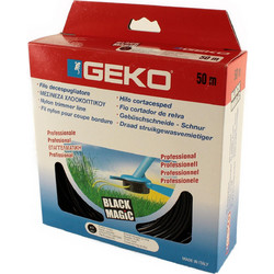 Geko VL-04256 Μεσινέζα Στρογγυλή Μαύρη 3mm x 50m